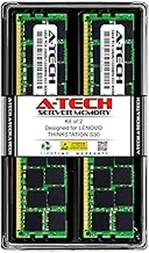A-Tech 32GB (2X 16GB) RAM for Lenovo THINKSTATION S30 | DDR3 1333MHz ECC-RDIMM PC3-10600 2Rx4 1.5V 240-Pin ECC Registered Server Memory Upgrade Kit