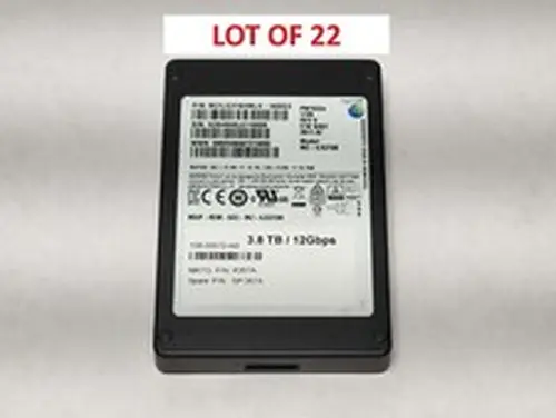 Samsung PM1633a 3.8TB 2.5" SAS SSD Solid State MZ-ILS3T8B 100% Lot 22