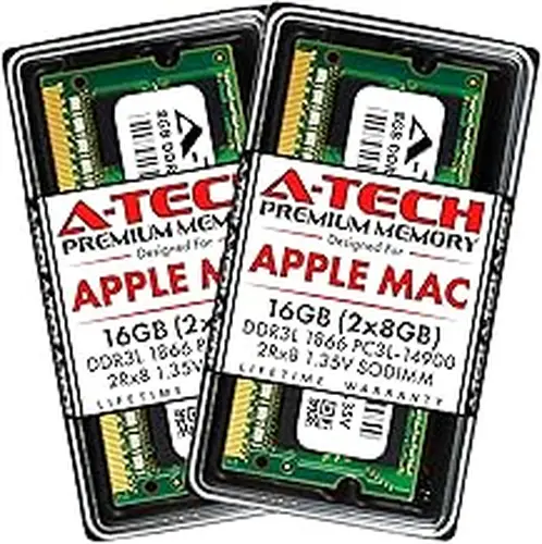 A-Tech 16GB (2x8GB) RAM for Apple iMac Late 2015 27 inch Retina 5K | DDR3L 1866MHz / 1867MHz PC3L-14900 1.35V 204-Pin SODIMM Memory Upgrade Kit