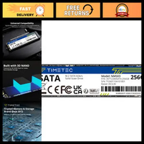 256GB M.2 2280 SSD 3D NAND SATA III 6Gb/s Internal Solid State Drive - 550MB/s R