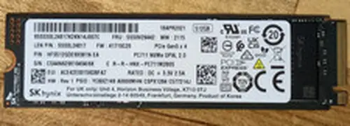 SK HYNIX 512GB PCIe 3.0 X4 NVME M.2 2280 SSD 5SS0V26442 HFS512GDE9X081N EA