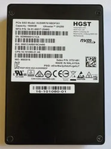 WD HGST Ultrastar SN200 1.6TB U.2 NVMe 2.5in SSD HUSMR7616BDP301 0TS1481