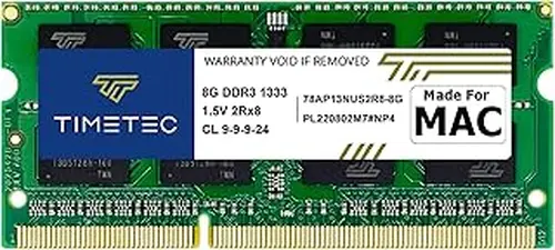 Timetec 8GB Compatible for Apple DDR3 1333MHz PC3-10600 CL9 for Mac Book Pro (Early/Late 2011 13/15/17 inch), iMac (Mid 2010, Mid/Late 2011 21.5/27 inch), Mac mini(Mid 2011) SODIMM MAC RAM Upgrade