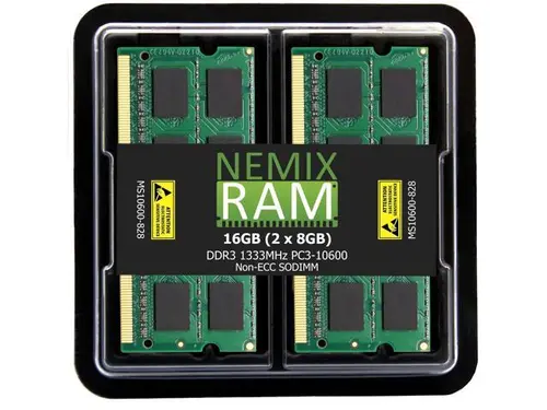 NEMIX RAM 16GB (2X8GB) DDR3 1333MHZ PC3-10600 2Rx8 1.35V 204-PIN Non-ECC Unbuffered SODIMM Point of Sale Memory KIT POSIFLEX HC-1521IR High End...