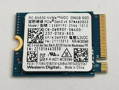 Western Digital 256GB 2230 NVMe SSD Solid State Drive SDBPTPZ-256G-1012 WR90F