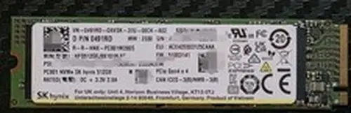SK Hynix PC801 512GB M.2 2280 NVMe SSD (100% Health)