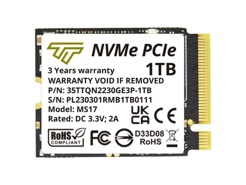 Timetec 1TB M.2 2230 SSD NVMe PCIe Gen 3x4 Internal Solid State Drive Compatible with Steam Deck, Microsoft Surface pro 9/pro 8/pro 7+/pro...