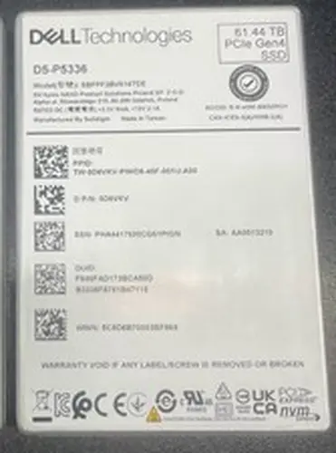 Dell Solidigm D5-P5336 61.44TB U.2 NVMe PCIe 4.0 SSD 2.5" SBFPF2BV614TDE 0D6VKV