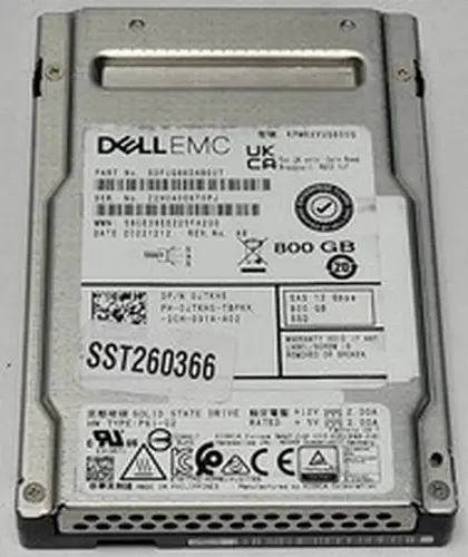 DELL Kioxia 800GB SAS SSD 2.5' 12Gb/s JTKH5 0JTKH5 KPM6XVUG800G 99% Health
