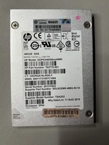 HP DOPE0480S5xnNMRI 480GB 2.5" SAS SSD 6Gbps/512b/s 762770-001 810867-001, 93%