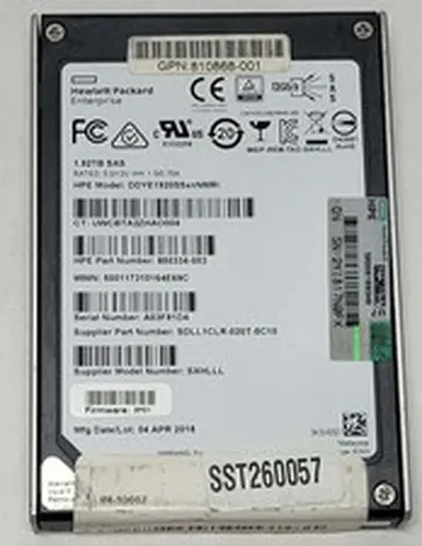 HPE SANDISK 1.92TB SAS SSD 2.5" 12Gb/s DDYE1920S5xnNMRI 850334-003 810868-001