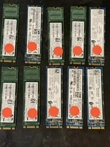 *LOT Of 10* 128gb M.2 2280 Sata SSD Drives And 83-100% Wiped