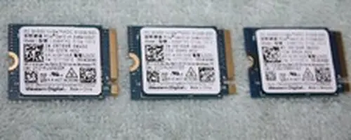 Lot of 3 Western Digital SN530 512GB PCIe Gen3x4 NVMe SSD SDBPTPZ-5126-1012
