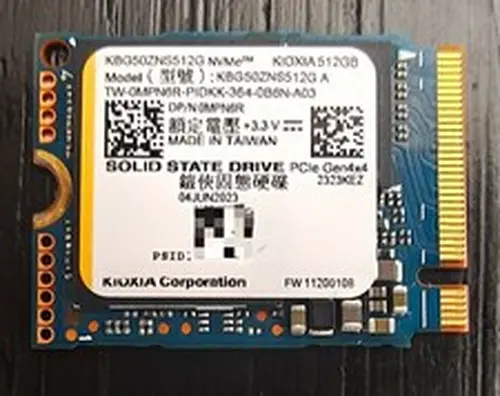 KIOXIA 512GB M.2 NVMe PCIe Gen4x4 Internal SSD KBG50ZNS512G Blue