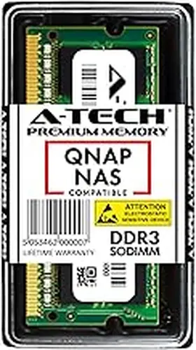 A-Tech 8GB Module for QNAP TVS-871 TVS-671 TVS-471 IS-400 Pro NAS Servers - DDR3 1600MHz PC3-12800 Non-ECC SODIMM 1.5V Memory RAM (Replacement for QNAP RAM-8GDR3-SO-1600)