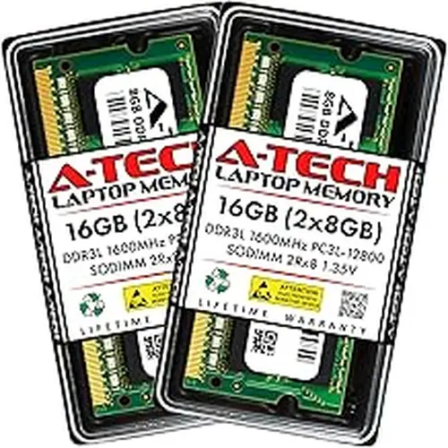 A-Tech 16GB Kit (2x8GB) RAM for Dell Inspiron 3459, 3559, 5457, 5459, 5557, 5559, 5759, 7559 Laptop | DDR3/DDR3L 1600MHz PC3L-12800 SODIMM 2Rx8 1.35V 204-Pin Non-ECC SO-DIMM Memory Upgrade