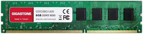 【DDR3 RAM】 GIGASTONE 8GB DDR3/DDR3L 1600MHz (1333MHz) PC3-12800 (PC3-10600) CL11 1.35V/1.5V 2Rx8 UDIMM 240 Pin Unbuffered Non ECC High Performance PC Desktop Memory Upgrade