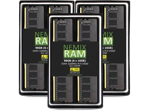 NEMIX RAM 96GB (6X16GB) DDR4 3200MHZ PC4-25600 2Rx8 1.2V CL22 288-PIN ECC Unbuffered UDIMM KIT Compatible with THINKMATE TWX-XS4-14W3 Tower Servers