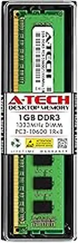 A-Tech 1GB DDR3 1333MHz Desktop Memory Module (1 x 1GB) PC3-10600 Non-ECC Unbuffered DIMM 240-Pin 1Rx8 1.5V Single Rank Computer RAM Upgrade Stick