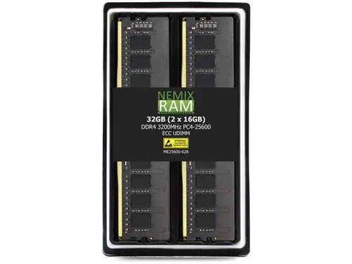 NEMIX RAM 32GB (2X16GB) DDR4 3200MHZ PC4-25600 2Rx8 1.2V CL22 288-PIN ECC Unbuffered UDIMM KIT Compatible with THINKMATE TWX-XS4-14E2 TWX-XS8-14E2...