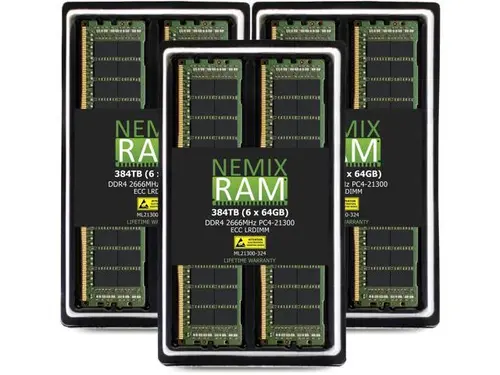 NEMIX RAM 192GB (6X32GB) DDR4 2666MHZ PC4-21300 2Rx4 1.2V CL19 288-PIN ECC LRDIMM Load Reduced Server Memory Compatible with THINKMATE...