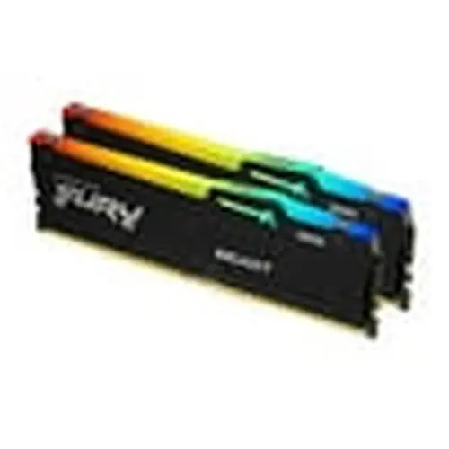 Kingston FURY Beast RGB 32GB (2x16GB) 6000MT/s DDR5 CL36 Desktop Memory | AMD EXPO | Plug N Play | Kit of 2| KF560C36BBE2AK2-32