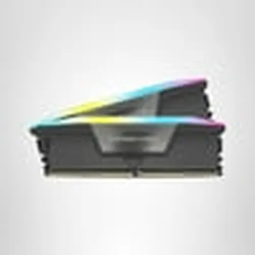 Corsair CORSAIR Vengeance RGB DDR5 RAM 32GB (2x16GB) 6400MHz CL36-48-48-104 1.35V AMD Expo Intel XMP 3.0 Desktop Computer Memory – Gray
