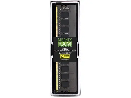 NEMIX RAM 32GB (1X32GB) DDR4 3200MHZ PC4-25600 2Rx8 1.2V CL22 288-PIN Non-ECC Unbuffered UDIMM Desktop PC Memory Compatible with THINKMATE...