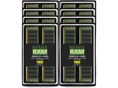 NEMIX RAM 256GB (16X16GB) DDR4 3200MHZ PC4-25600 1Rx8 1.2V CL22 288-PIN ECC RDIMM Registered Server Memory KIT Compatible with THINKMATE Supermicro...